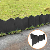Orgrimmar Garden Edging Kit 40PCS Pound-in Interlocking Black(20”x5.3”)