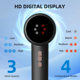 Hair Dryer, 160000RPM Fast Drying Blow Dryer, 500 Millions Negative Ionic High Speed Hair Dryer Professional Care Blow Dryer, Thermo-Control Low Noise with Magnetic Nozzle & Diffuser, Gray