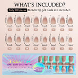 BTArtboxnails XCOATTIPS Press on Nails - Cat Eye Christmas Press on Nails, French Tip Nails Short Almond Nail Tips, Soft Gel Nails False Nail, Soak Off Acrylic Fake Nails Extensions