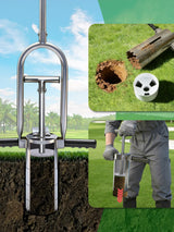 Lichtund Golf Hole Cutter 2-in-1, Detachable Stainless Steel Hole Digger, USGA Standard 4 & 6Inch, Portable Tool for Backyard, Lawn, Garden, Outdoor Golf Putting Green Practice