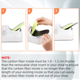 Carbon Fiber Insole for Men Women - Rigid Shoe Insert Foot Plate for Hallux Rigidus Limitus, Turf Toe (9.85" / 250mm - Men's 7.5 / Women's Size 8.5, 1 Pc)