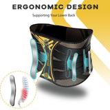 JIUFENTIAN Copper Back Braces for Lower Back Pain with Support System - Lower Back Brace for Herniated Disc,Lumbar supports for Sciatica, Scoliosis,Heavy Lifting and Work(X-Large)