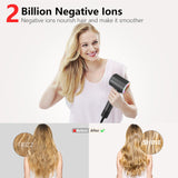 Hair Dryer, 160000 RPM Professional High-Speed Blow Dryer 2 Billion Negative Ionic Care Hair Dryer (Black Gray)