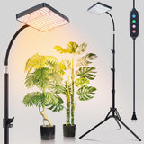 FECiDA 2026 Grow Lights with Stand, Standing Grow Lights for Indoor Plants, Bonsai Tree, 4/8/12/16/20H Timer, 25 Watt Power Draw, NO Need Adapter, Daisy Chain Function, 24"-64" Height Adjustable