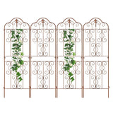 hogardeck 4 Packs 60 * 18 inch Metal Garden Trellis for Climbing Plants Outdoor,Heavy Duty,Gold Coating Rustproof Trellis for Rose, Vegetable, Flowers, Expandable,Perfect for Training Climbing Plants