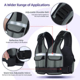 Adjustable Weighted Vest Weights Set: Sportneer 2-18 lbs/2-42 lbs Body Weight Vests 16 In 1 Fast Adjust Running Vest for Men Women Gym Home Workout Fitness Strength Training 2-18/42 lbs Removable