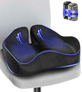 Airllantry Seat Cushion, Memory Foam Pressure Relief Coccyx Cushion for Tailbone Pain, Extra-Large Butt Pad for Office Chair, Car Seat, and Gaming Chair Pain Relief, Extra Cover