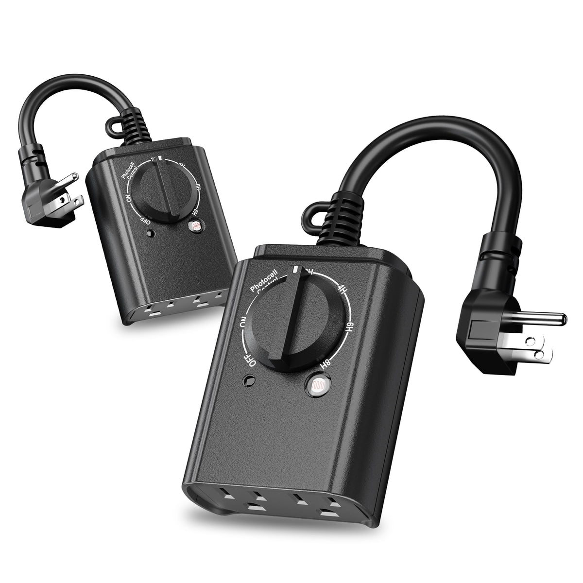 BN-LINK Outdoor Light Timer with Dusk to Dawn Sensor, Weatherproof Dua ...