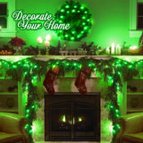 JMEXSUSS Connectable 100 LED Green Halloween Lights, 8 Modes Plug-in Green Christmas Lights Indoor, 33ft Clear Wire Twinkle String Light Outdoor for Halloween Christmas Tree Xmas Decor