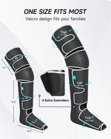 ALLJOY Leg Massager for Circulation and Pain Relief FSA, Gifts for Men Women Dad Mom, Leg Massager with Heat and Compression, 2 Heat 5 Modes 4 Intensities 4 Extenders