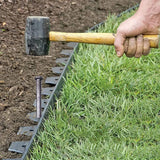 WOWCASE 12 Inch Metal Edging Spikes,10 Pcs Heavy Duty Solid Metal Landscaping Spike, Anchoring Spike Nails for Paver Edging, Weed Barrier, Artificial Turf Etc. (10)