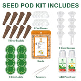 Lavender Seed Pod Kit, 8 Pod Kit (Include Seed Lavender/Chamomile/Holy Basil/Borage/Calendula/Mint) Fresh Tea Seed Pod Kit Compatible with Hydroponics