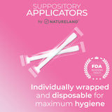Natureland Personal Suppository Applicators for Women, Individually Wrapped Disposable Applicators with Silky Smooth Comfort Tip, Daily Intimate Care Tool (Small tip applicators, 40 Count (Pack of 1))
