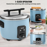VEVOR Commercial Rice Cooker, 40-Cup Rice Cooker, 8.45 Qt / 8 Liter Large Rice Cooker and Warmer with Nonstick Inner Pot, Fast Cooking and 24-Hour Keep Warm, with Rice Cup and Paddle, for Restaurant