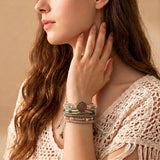 Wakami 7 Piece Boho Bracelet Set for Women, Handmade Beaded Stackable