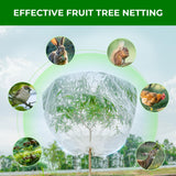 6.4'x6.4' Fruit Tree Netting with 2-Way Zipper & Drawstring (2 Pack)