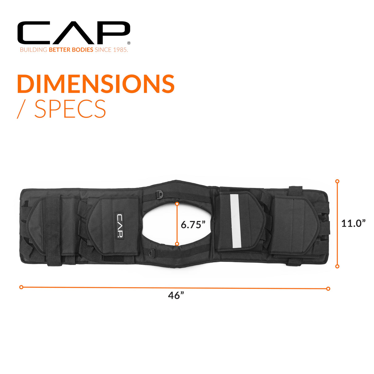 CAP Barbell Adjustable Weighted Vest, 50 lb, Black