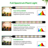 LPMZMBL LED Grow Lights for Indoor Plants, 3Heads Grow Lights for Seed Starting, 10 Dimmable Levels & 3 Timer Modes (3/9/12H), Adjustable 360° Gooseneck with Clip, Plant Grow Light 2 Pack