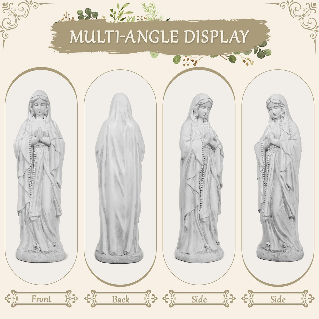 BETISEF Virgin Mary Praying Statue, Outdoor 30 Inch Tall Large Religious Garden Statue, Blessed Mother Outdoor Statue, Virgen De Guadalupe Statues for Yard, Patio, Home Decor