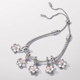 PANDORA Moments Cherry Blossom Dangle Charm - Sterling Silver Charm with Cubic Zirconia & Enamel - Jewelry for Women - Includes Gift Box
