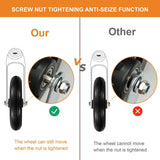 2Pcs 8 Inch Replacement Wheelchair Wheels for Walkers - Environmentally Friendly Rubber Material, Wear-Resistant PU Tires, Anti-Slip, and Durable ABS Wheel Hub (8IN Narrow 2Pcs)