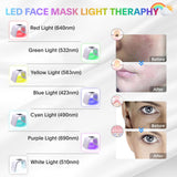 Fxtiaa LED-Face-Light-Therapy, 7 in 1 Color LED Face Mask Facial Body Beauty Equipment