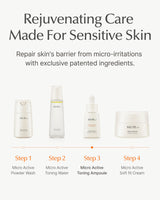 SU:M Micro-Active Calming Ampoule (0.5 fl oz) - Soothing Serum for Redness & Uneven Skin Texture, Provides Quick Relief for Sensitive Skin, Herbal Scent, Korean Skin Care