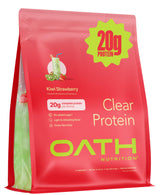 Oath Nutrition Clear Whey Isolate Protein Powder, Kiwi Strawberry, 20g Complete Protein per Serving, No Added Sugar, Grass-Fed, 21 Servings