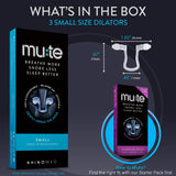 Mute by Rhinomed Nasal Dilator for Snore Reduction | Small 3pk | Increase Airflow | Anti Snoring Devices | Nasal Dilators for Sleeping | Internal Nasal Dilator | Snoring Solution | Transparent