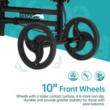 ELENKER Knee Scooter with Basket Dual Braking System for Ankle and Foot Injured Bright Black