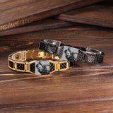 Luxladis Personalized Photo Bracelet for Men Customized Picture Bracelet Gift for Dad Husband Brother Fathers Day (Black)