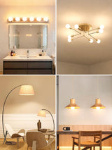 TJOY G25 LED Globe Light Bulbs, Vanity Light Bulb for Bathroom 40W Equivalent, 2700K Soft Warm White E26 Base, Round Decorative Bulb for Vanity Makeup Mirror, CRI85+, 450LM, Non-Dimmable, UL, 4 Pack