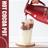 LemonRoad 1 Pcs 68 oz Hot Chocolate Drink Dispenser Red Cocoa Drink Dispenser for Keeping Christmas Hot Cocoa Bar Supplies for Chocolate Party Favors Supplies