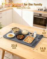 Potahouse Food Warming Mat, 5s Fast Heating,Electric Warming Tray with 7 Temp 8 Timer Settings,Rollable & Portable Food Warmer for Parties,Buffet,Home and Travel Use
