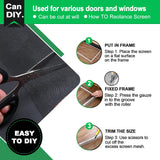 QWR Pet Proof Window Screen and Screen Door Replacement, 48"x 360" Upgraded Durable Thickened Vinyl Coated Wire-Like Mesh for Sliding Screen Door,Patio,Windows(Rolled Package Without Tool Kit)