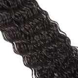 10A Water Wave Bundles with Closure (16 18 20 +14) Wet and Wavy Brazilian Virgin Human Hair 3 Bundles with 4x4 Lace Closure with Baby Hair Free Part 1B# Curly Wave Human Hair Extensions