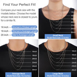 Jewlpire 925 Sterling Silver Chain Necklace for Women, 1.2MM Cable Chains Silver Chain for Women Sturdy Women's Chains Necklace, 20 Inch