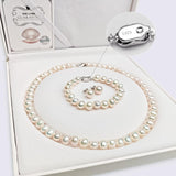 VIKI LYNN Freshwater Cultured Pearl Necklace Set Includes Stunning Bracelet and Stud Earrings Jewelry for Women