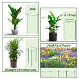12 Pack Plant Support Stake, 16 Inch Peony Cages and Supports for Outdoor Plants, with 15 Pcs Plant Labels, 20 Pcs Plant Clips, 7ft Plant Ties