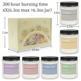 6 Pack Candles for Home Scented Aromatherapy Candles Gifts Set for Women, Lavender Candle, 37.8 oz 300 Hour Long Lasting Candles, Stocking Stuffers, Birthday, Valentine, Christmas, Anniversary Present