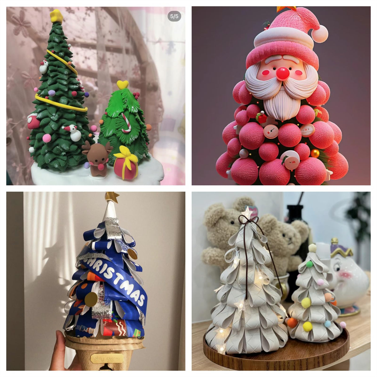 Crafjie 20PCS Paper Mache Cones Open Bottom Variety Pack Set of 4pcs 13.75x5, 6pcs 10x4, 10pcs 5.9x2.75 in, Paper Cone for DIY Art and Crafts Projects, Christmas Gnomes Christmas Tree, Halloween Decor