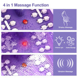 Foot Spa Bath Massager with Heat [2025 Upgraded], Vibration, Temperature Control, Jets, Bubbles and Epsom Salt, Foot Bath Soak Tub with 22 Massage Rollers, Feet Soaking Tub for Relaxation, Purple