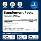 We Like Vitamins Phytoceramides 700mg - 200 Capsules All Natural Wheat Free and Plant Based - Phytoceramide Supplement - 700 mg per Serving - Skin Hydration, Repair, Rejuvination