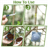 Threehoney 30 Pcs Air Layering Propagation Kit Reusable Half Black Half Transparent Grafting Ball Air Layering Pods Propagation Box Plant Rooting Grafting Box for Plants, Large, Medium, Small