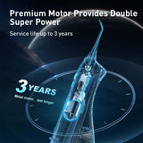 COSLUS Water Dental Flosser Teeth Pick: Portable Cordless Oral Irrigator 300ML Rechargeable Travel Irrigation Cleaner IPX7 Waterproof Electric Flossing Machine for Teeth Cleaning C20(F5020E) Green