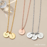 Personalized Initial Necklace for Women, Mom, 18k Plated Gold, Silver, Rose