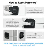 Refrigerator Lock, Heavy Duty Fridge Lock, Combination Lock for Refrigerator Cabinets, Drawers, Safety Lock, Easy Install No Keys Needed (Black-4Pack)