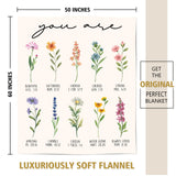 Christian Gifts for Women Birthday, Christian Blanket with Flowers