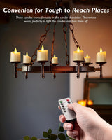 Homemory Rechargeable Flameless Candles, 2/4/6/8H Timer LED Votive Candles, 6 PCS Battery Operated Tea Lights with Timer for Table, Wedding, Christmas (USB Charging Cable Included)