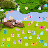 U-Zimikee 150 Pcs Luminous Mini Resin Animals Miniature Animals Figurines Tiny Little Animals Glow in Dark Small Animal Figures to Hide Mini Animals Micro Landscape Ornaments Fairy Garden Accessories